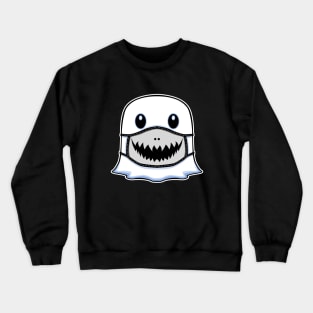 Ghost Halloween with Pumpkin Smile Mask Crewneck Sweatshirt